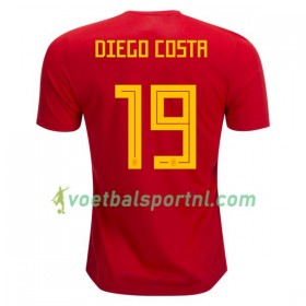 Spanje Diego Costa 19 Thuis Shirt WK voetbal 2018